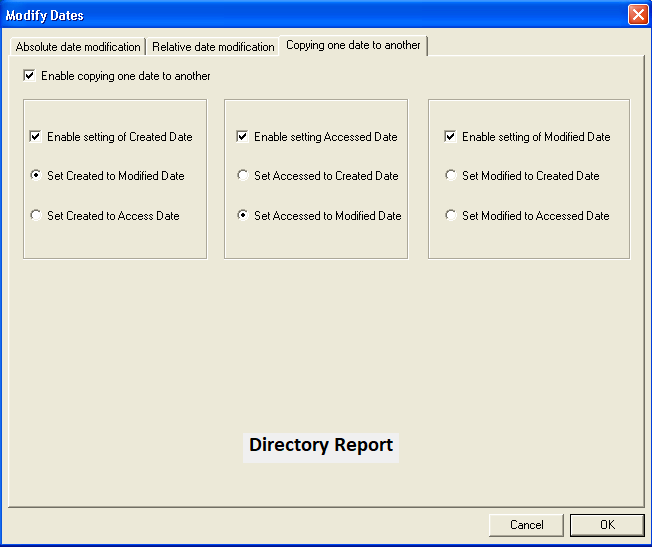 change created date copy