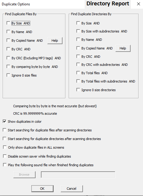 duplicate directory options