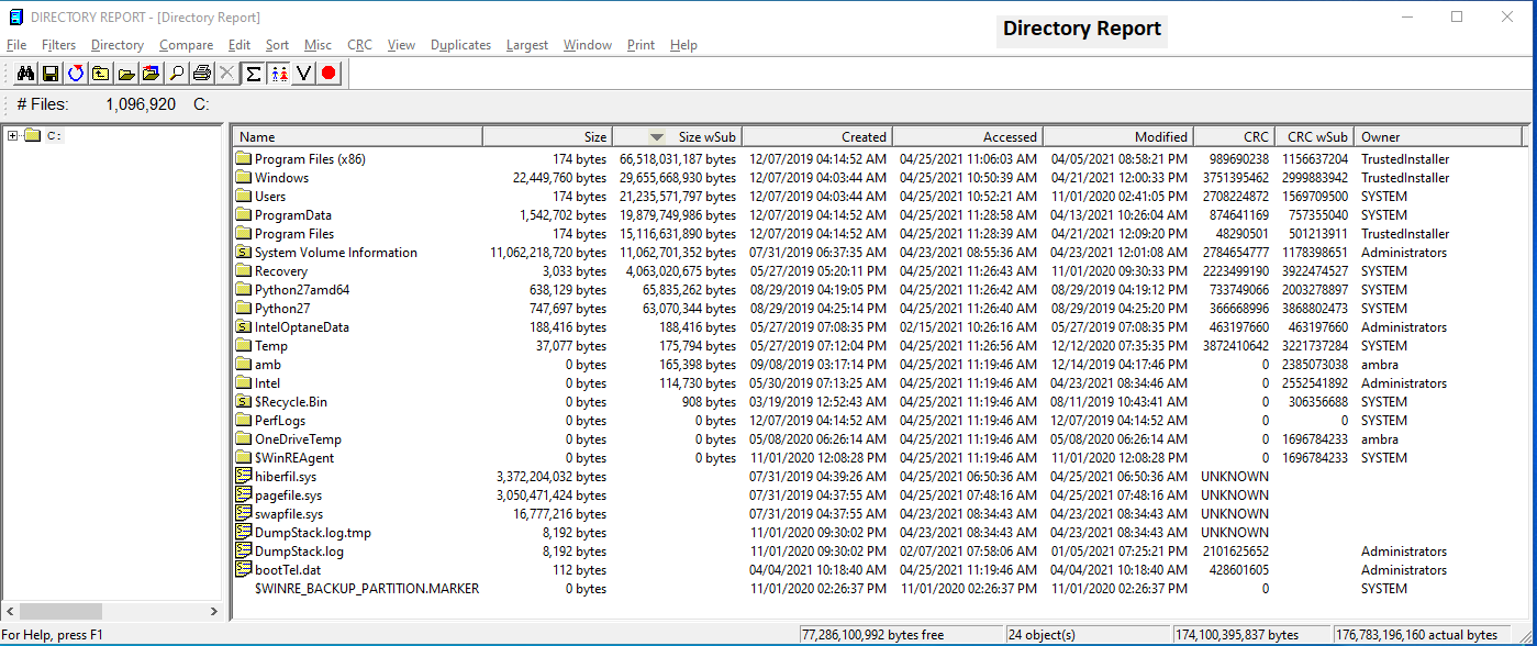 show disk usage