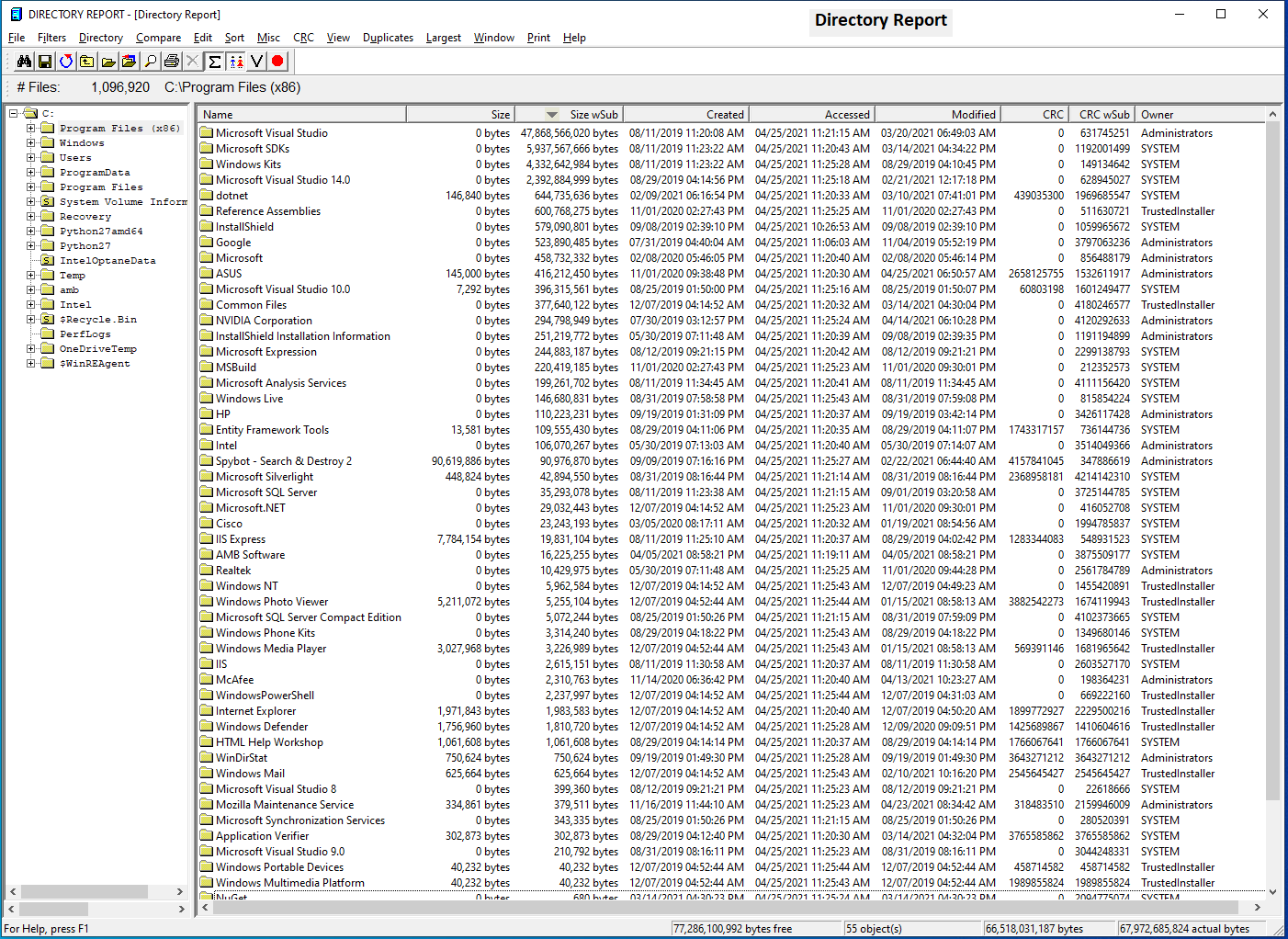 Program Files (x86) space