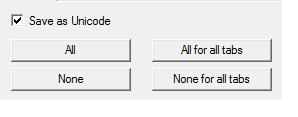 save as unicode