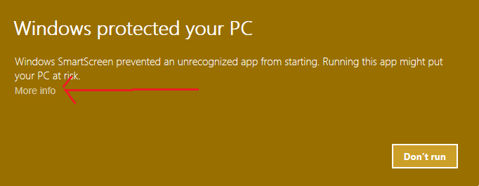 windows unrecognized program